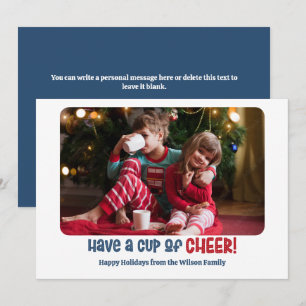 Cup of Cheer Holiday Foto Card Feiertagskarte