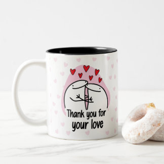 Cup of coffee, Florck Valentine's Day  Zweifarbige Tasse