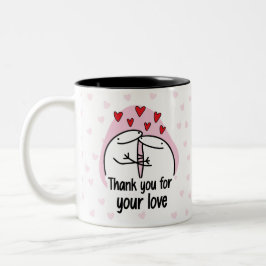 Cup of coffee, Florck Valentine's Day  Zweifarbige Tasse