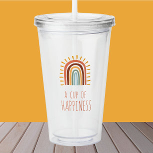 Cup of glücklich Regenbogen Acyrilic Tumbler with Acryltrinkbecher