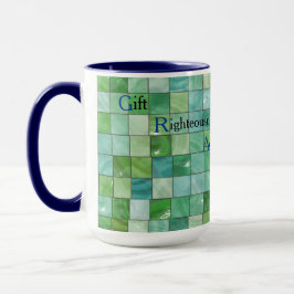 Cup of Grace Green Tiles Pattern Tasse