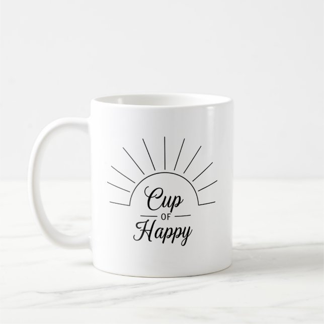 Cup of Happy: Summer Vibes & Ermutigung für sie Kaffeetasse (Links)