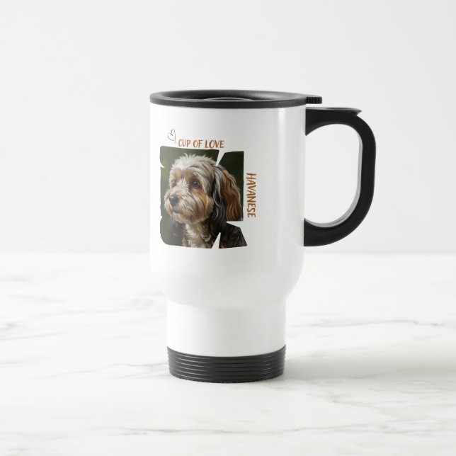 Cup of Love Dog Lover 15 oz Travelers Mug  Reisebecher (Rechts)