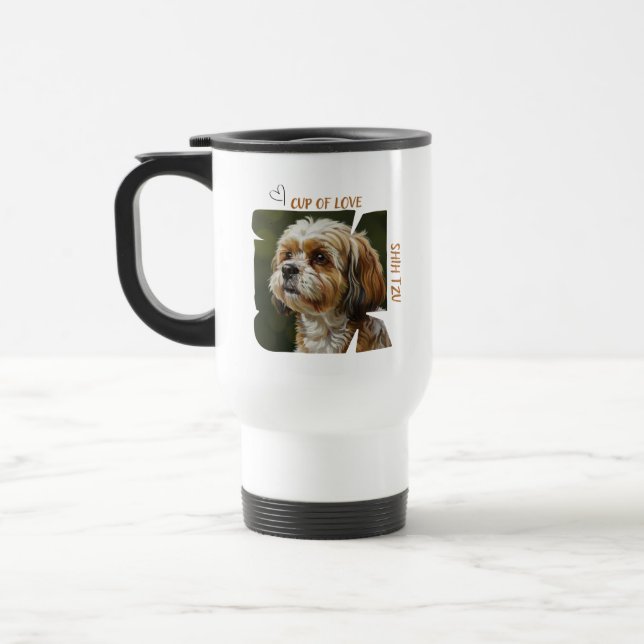 Cup of Love Dog Lover Traveler Mug  Reisebecher (Links)