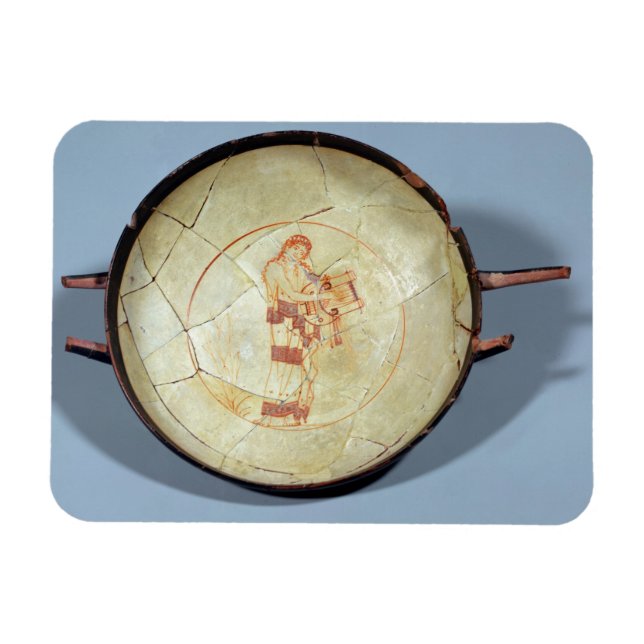 Cup ohne Fußfuß, stehende Muse, die Lyre spielen, Magnet (Horizontal)