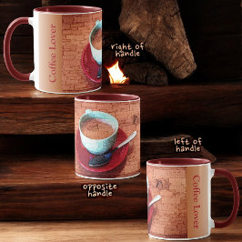 Cup Spoon Typografie Embedded Word Cloud Custom Tasse