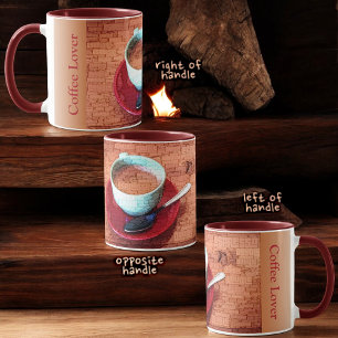 Cup Spoon Typografie Embedded Word Cloud Custom Tasse