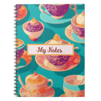 Cup und Saucer Inspirierte School Notizblock