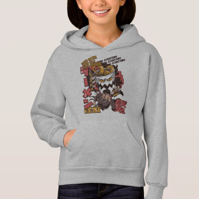 Cup von Ramen Noodle Monster, das japanische Mädch Hoodie (Vorderseite)