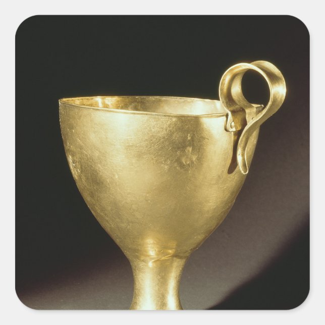 Cup von Shaft Grab IV, Mycenae Quadratischer Aufkleber (Vorderseite)