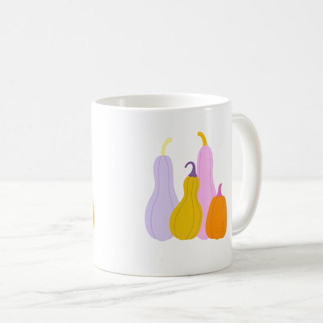 Cup with colorful pumpkins kaffeetasse (VorderseiteRechts)