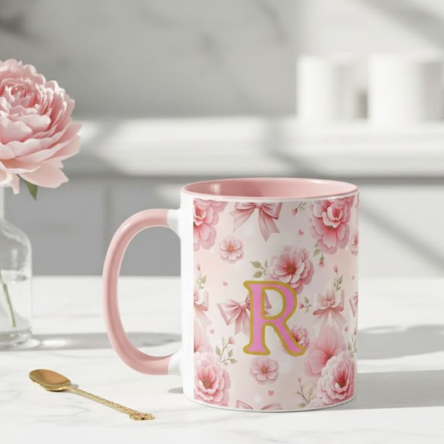 Cup with initial, Romantic cup, mug for her Tasse (Von Creator hochgeladen)