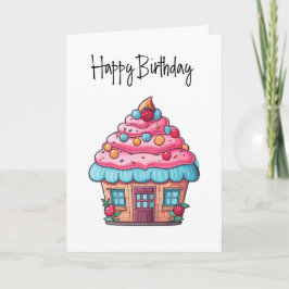 Cupacke House Client Happy Birthday Card Karte