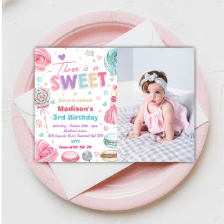 Cupcake 3. Geburtstag Party drei ist so süß Einladung