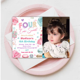 Cupcake 4. Geburtstag Party Vier mal so süß Einladung