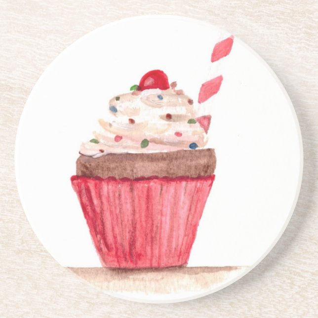 Cupcake Art Getränkeuntersetzer (Vorne)