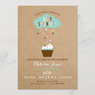 Cupcake Baby Sprinkle Babydusche Einladung