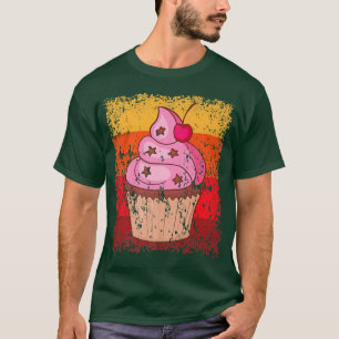 Cupcake Backbäckerei Kuchen Vintag Retro 12 T-Shirt