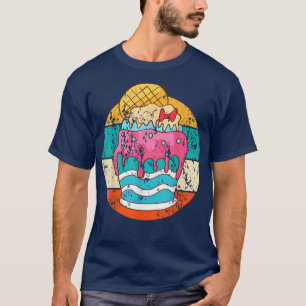Cupcake Backbäckerei Kuchen Vintag Retro 13 T-Shirt