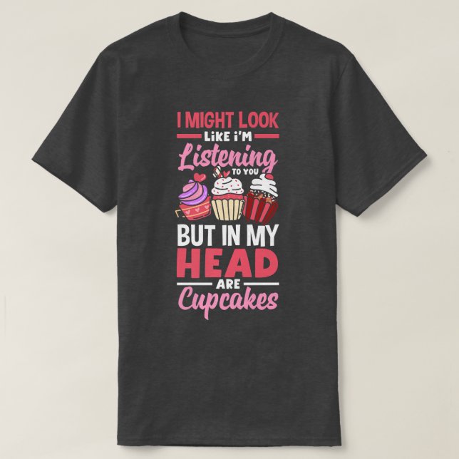 Cupcake Backbake Niedlich Bake Lover T-Shirt (Design vorne)