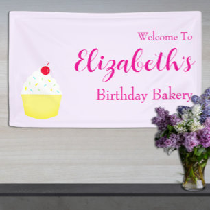 Cupcake-Backen-Geburtstag Banner