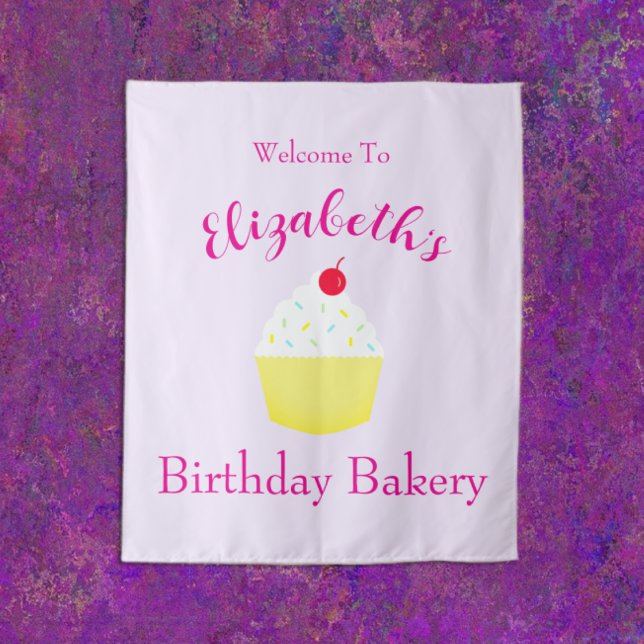 Cupcake-Backen-Geburtstag Wandteppich (Von Creator hochgeladen)