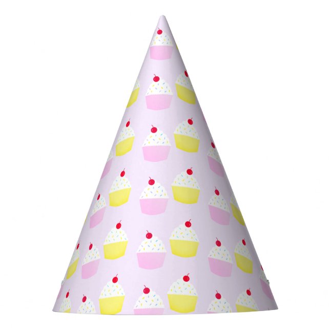 Cupcake-Backen-zum-Geburtstag Partyhütchen (Vorderseite)