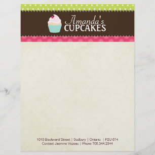 Cupcake-Bäckerei-Briefkopf Briefkopf