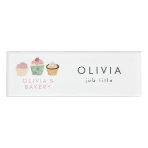 Cupcake-Bäckerei Geschäft Namenschild
