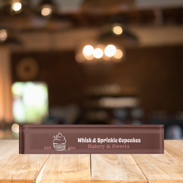 Cupcake Bäckerei Koch Catering Business Namensplakette (Von Creator hochgeladen)
