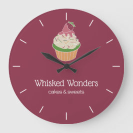 Cupcake-Bäckerei Konditor Große Wanduhr