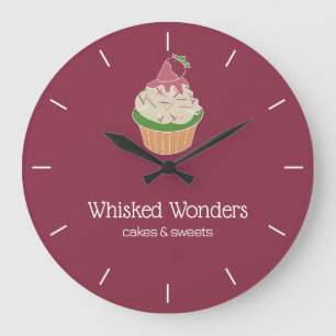 Cupcake-Bäckerei Konditor Große Wanduhr