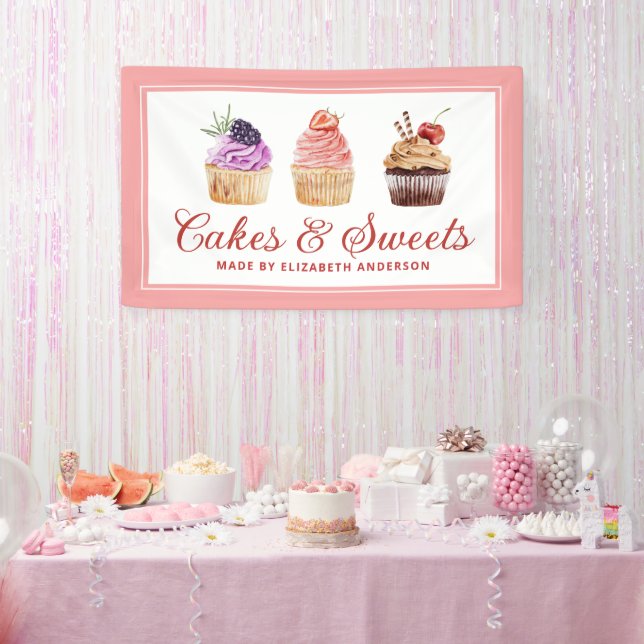 Cupcake Bäckerei Konditorei Koch Catering Banner (Party)