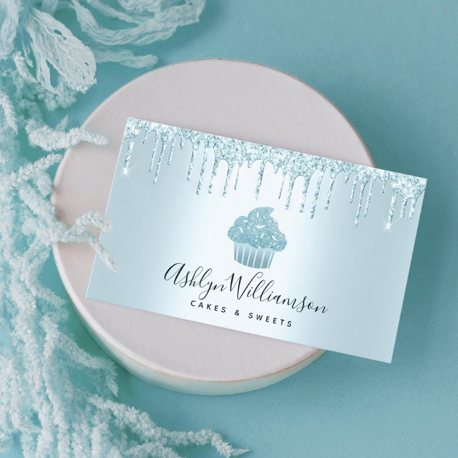Cupcake Bäckerei Konditorei Koch Glitzer Tropfen T Visitenkarte (Von Creator hochgeladen)