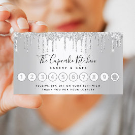 Cupcake Bäckerei Konditorei Koch Silver Glitzer Tr Treuekarte