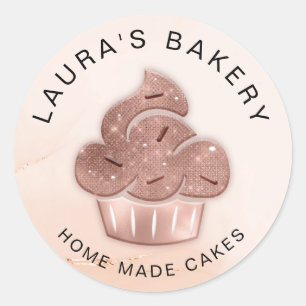 Cupcake Bäckerei Konditorei Köche Rosa Rosa Runder Aufkleber