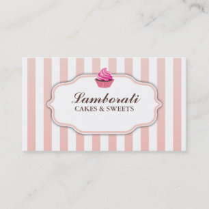 Cupcake Bäckerei Rosa Niedlich Elegante Moderne Visitenkarte