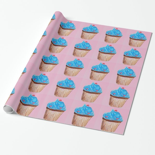 Cupcake Backmuster Niedlich Moderne Festspiele Wra Geschenkpapier (Ungerollt)