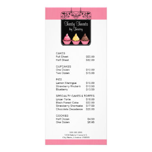 Cupcake Bakeholder-Shop-Zeichen Werbekarte