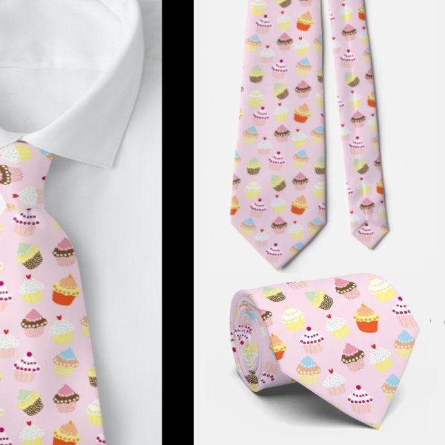 Cupcake Baker Bäckerei Gag Geschenk Funny Neck Tie Krawatte (Von Creator hochgeladen)