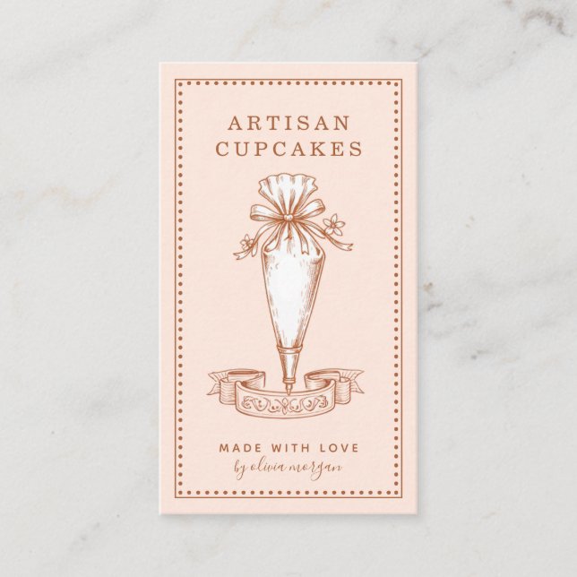 Cupcake Baker Bakery Pastry Chef Visitenkarte (Vorderseite)