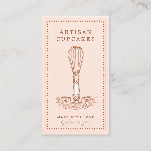 Cupcake Baker Bakery Pastry Chef Visitenkarte (Vorderseite)