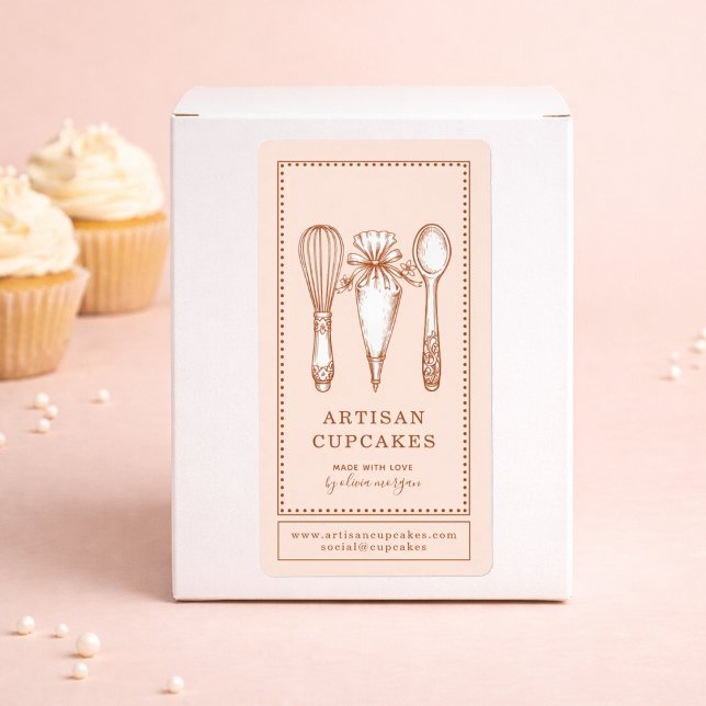 Cupcake Bakery Baking Utensils Product Labels (Von Creator hochgeladen)
