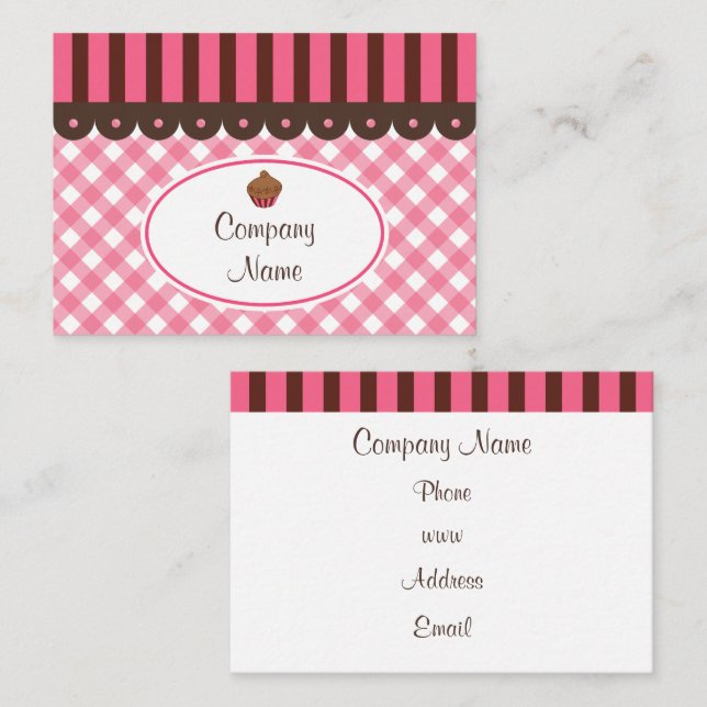 Cupcake Bakery Business Cards Visitenkarte (Vorne/Hinten)