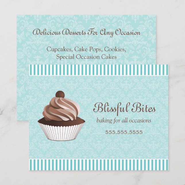 Cupcake Bakery Business Werbeaktion Postkarte (Vorne/Hinten)