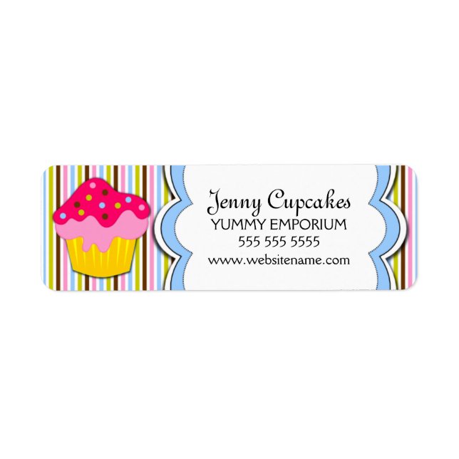 Cupcake Bakery Labels (Vorne)