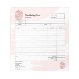 Cupcake Bakery Mixer Bestellformular Notepad Notizblock