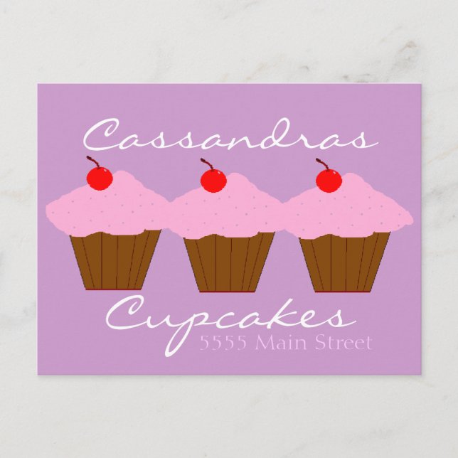 Cupcake Bakery Postkarte (Vorderseite)