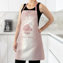 Cupcake Bakery Rose Gold Girl Glitzer Tropfen Scri