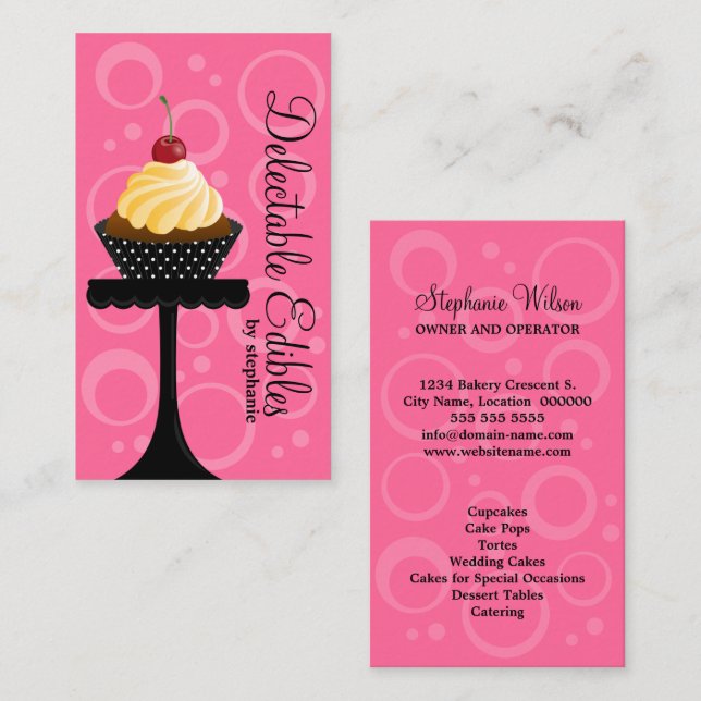 Cupcake Bakery Visitenkarte (Vorne/Hinten)
